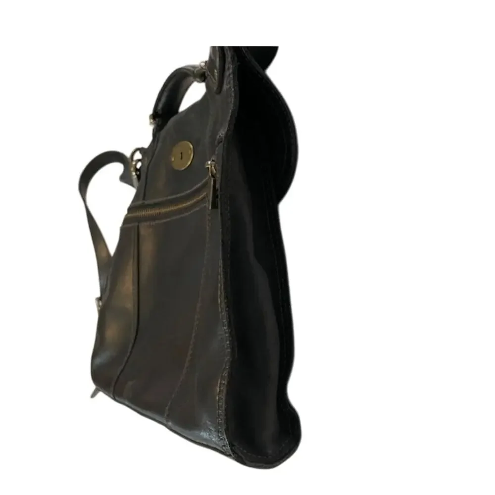 Fossil VTG Revival Flap, Black Leather Crossbody Bag - Picture 7 of 11